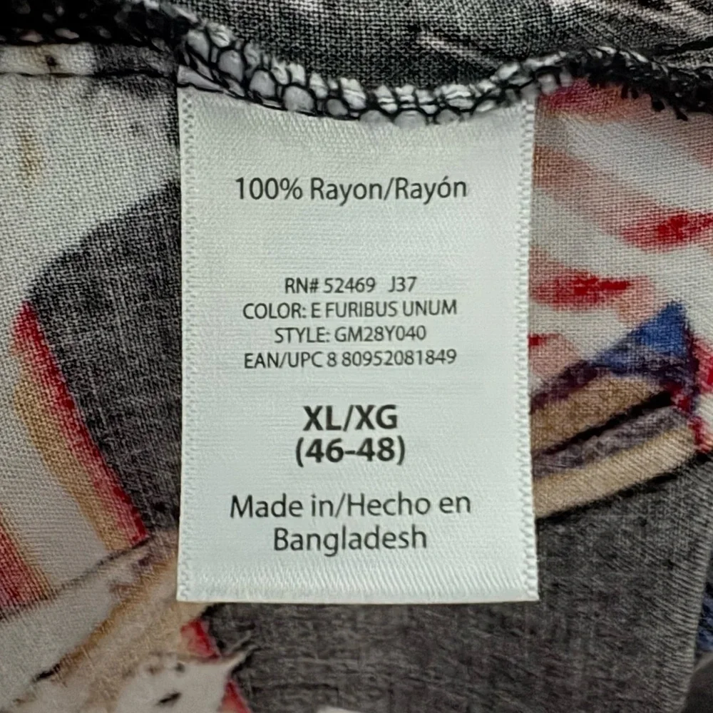 Patriotic Cat Fireworks George XL Shirt - E Furibus Unum Party Top - Picture 6 of 7